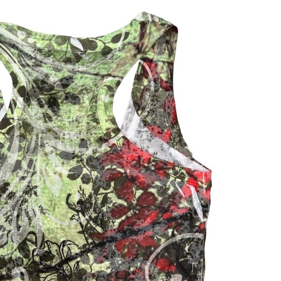 Unbranded Multicolor Floral Beaded Top Size M - Picture 3 of 4